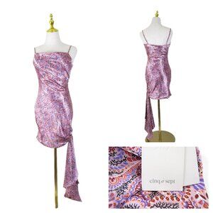 Cinq a Sept Womens Tea Rose Pink Paisley Ryder Mini Dress Size 0 $445
